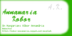 annamaria kobor business card